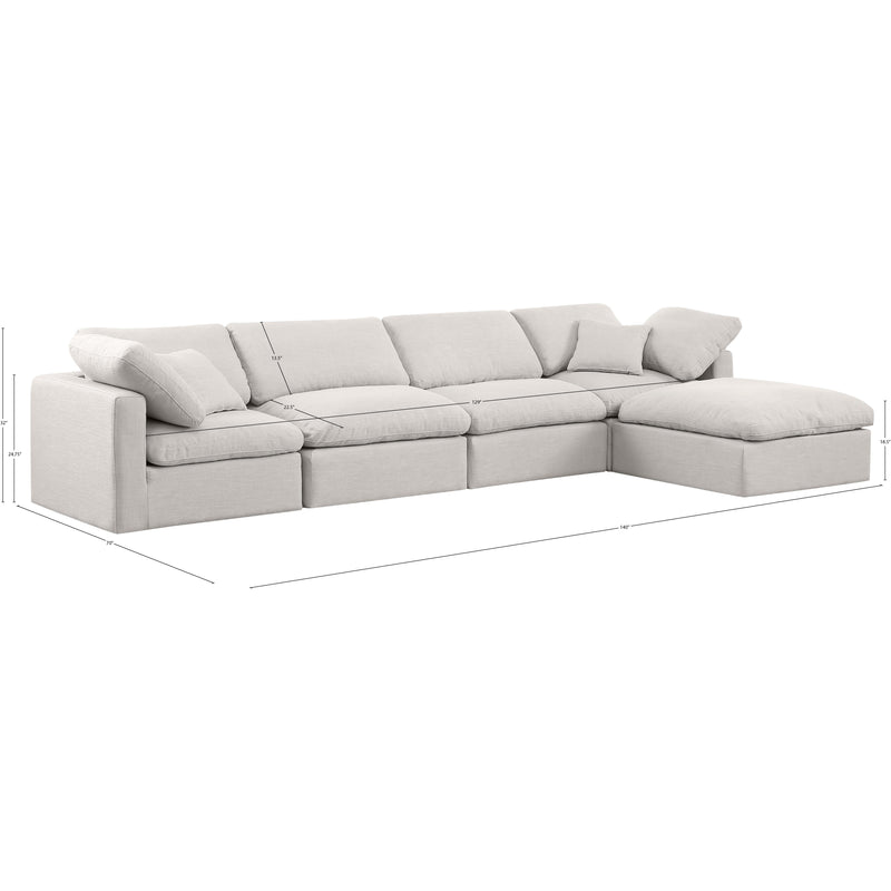 Diamond Modern Furniture Meridian Sectionals Stationary 141Cream-Sec5A IMAGE 9