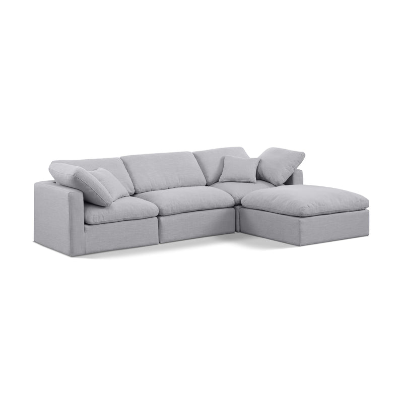 Diamond Modern Furniture Meridian Sectionals Stationary 141Grey-Sec4A IMAGE 1