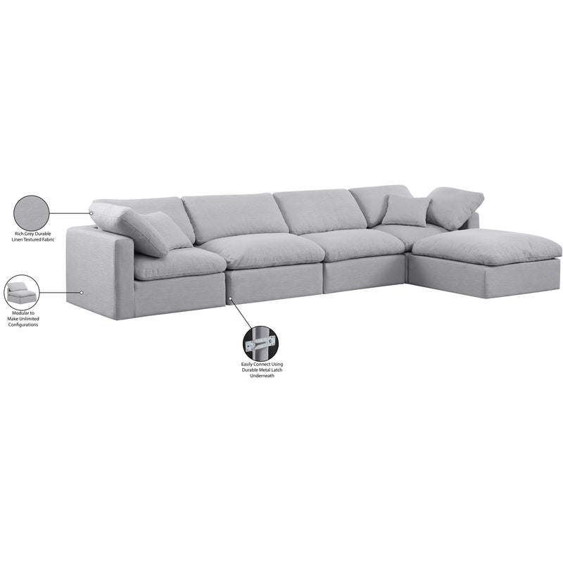 Diamond Modern Furniture Meridian Sectionals Stationary 141Grey-Sec5A IMAGE 6