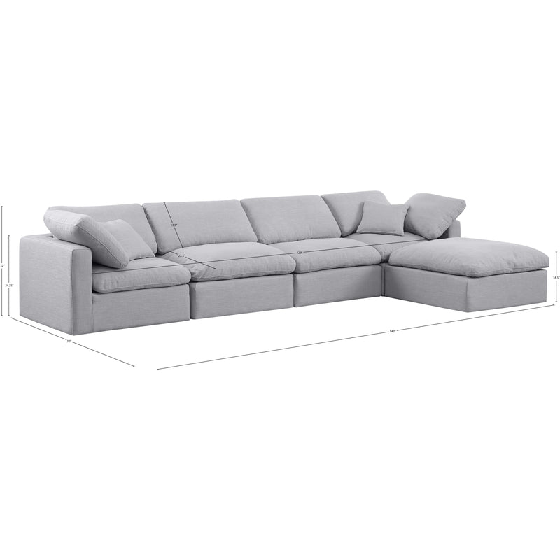 Diamond Modern Furniture Meridian Sectionals Stationary 141Grey-Sec5A IMAGE 7