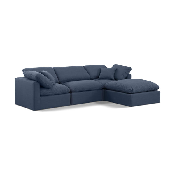 Diamond Modern Furniture Meridian Sectionals Stationary 141Navy-Sec4A IMAGE 1