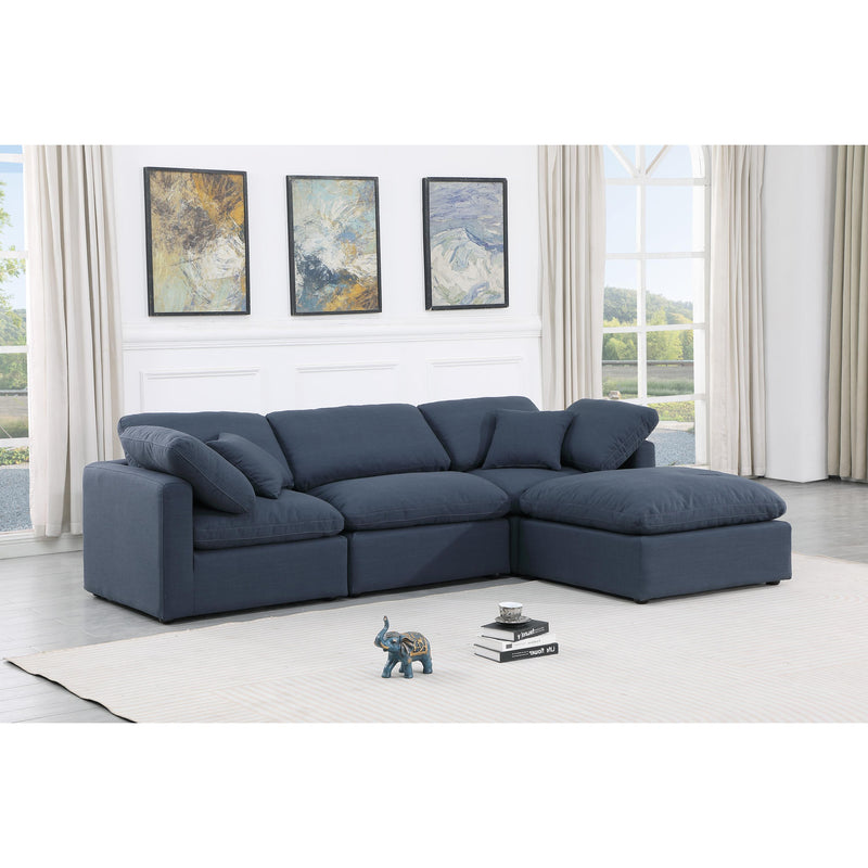 Diamond Modern Furniture Meridian Sectionals Stationary 141Navy-Sec4A IMAGE 2