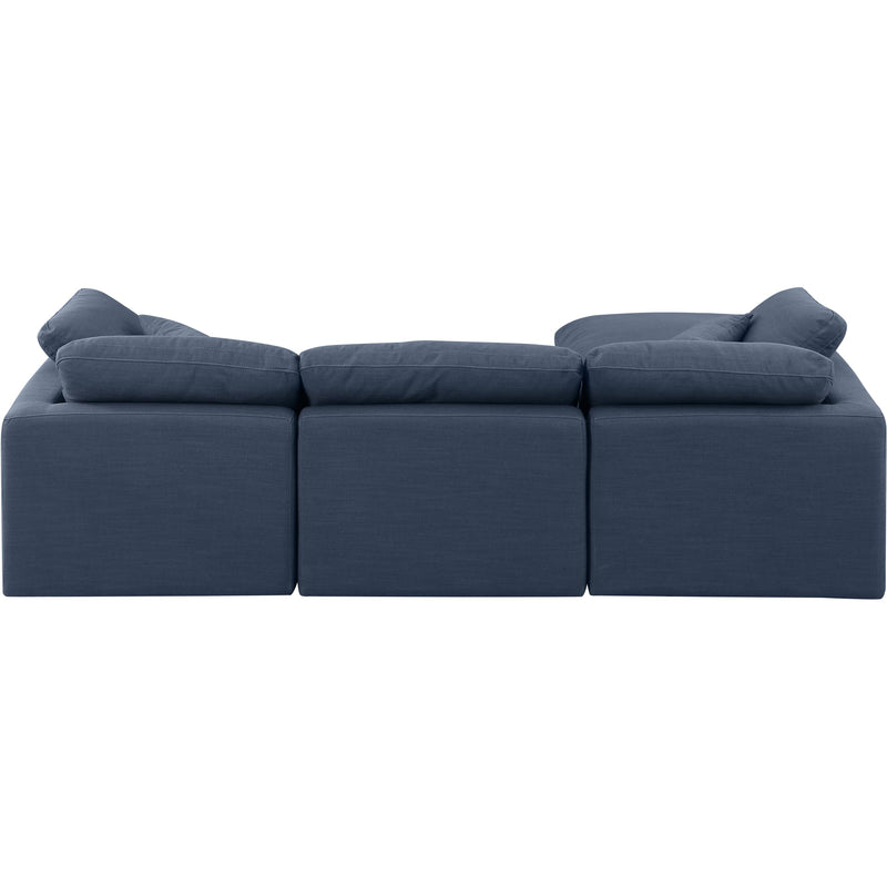 Diamond Modern Furniture Meridian Sectionals Stationary 141Navy-Sec4A IMAGE 3