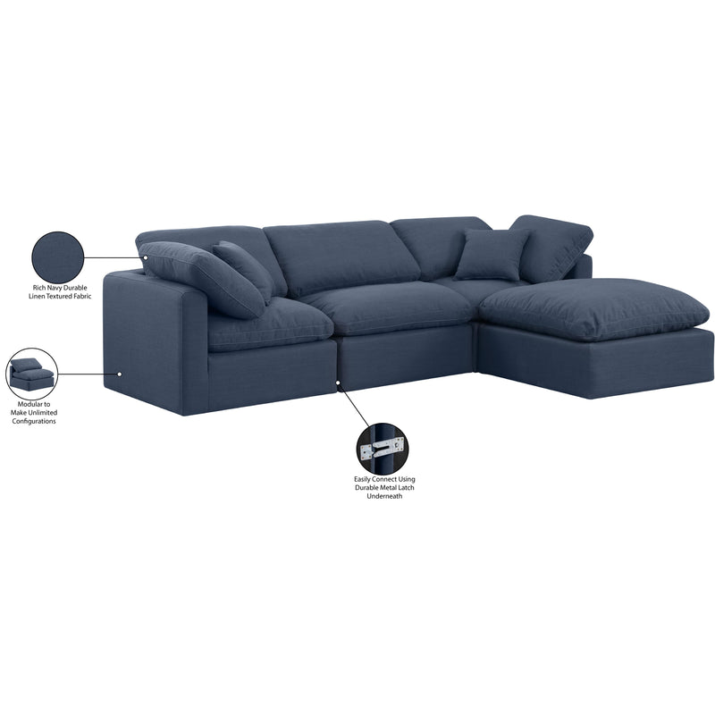 Diamond Modern Furniture Meridian Sectionals Stationary 141Navy-Sec4A IMAGE 8