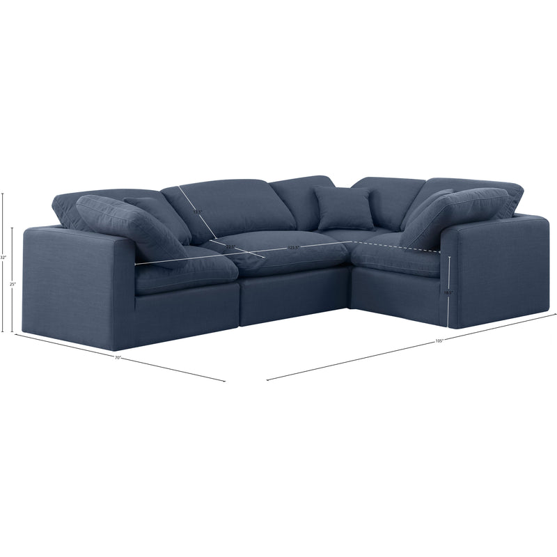 Diamond Modern Furniture Meridian Sectionals Stationary 141Navy-Sec4C IMAGE 10