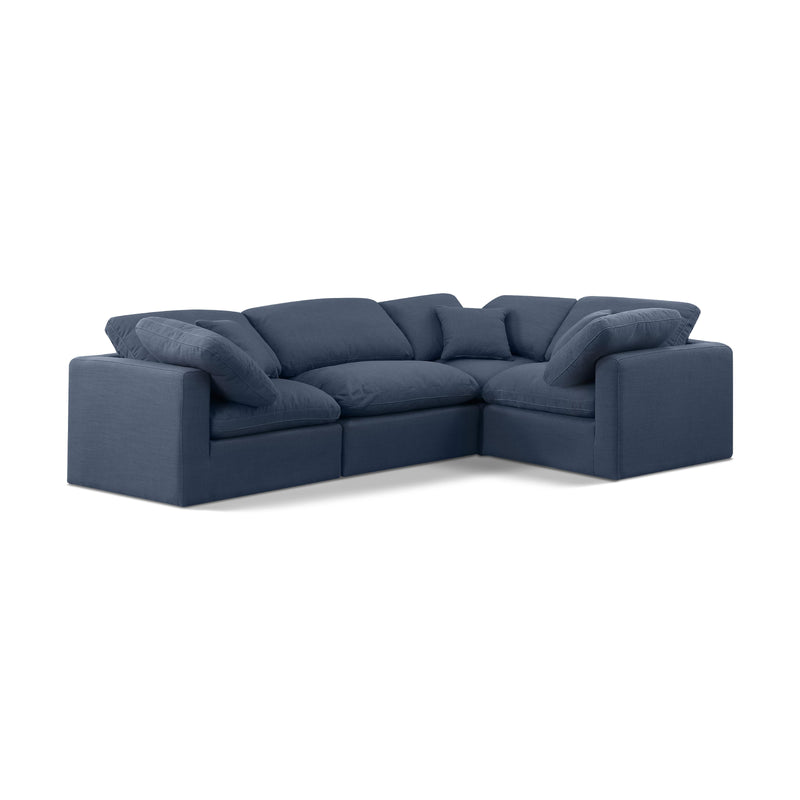 Diamond Modern Furniture Meridian Sectionals Stationary 141Navy-Sec4C IMAGE 1