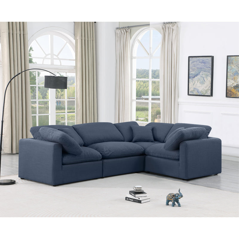 Diamond Modern Furniture Meridian Sectionals Stationary 141Navy-Sec4C IMAGE 2