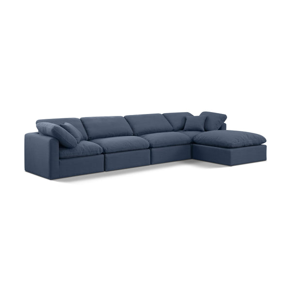 Diamond Modern Furniture Meridian Sectionals Stationary 141Navy-Sec5A IMAGE 1