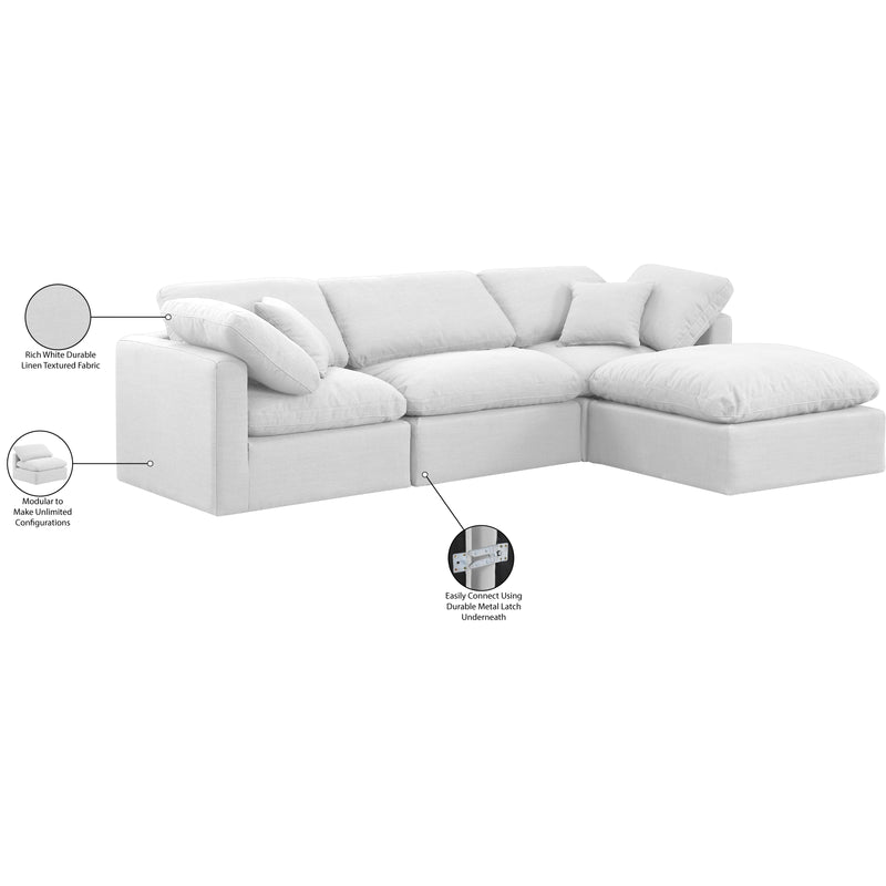 Diamond Modern Furniture Meridian Sectionals Stationary 141White-Sec4A IMAGE 8