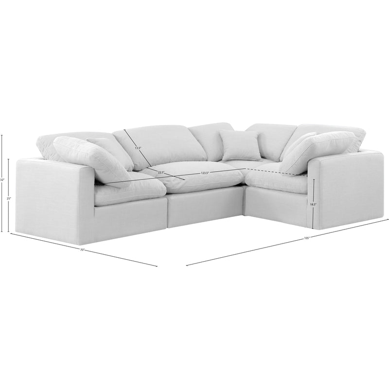 Diamond Modern Furniture Meridian Sectionals Stationary 141White-Sec4C IMAGE 10