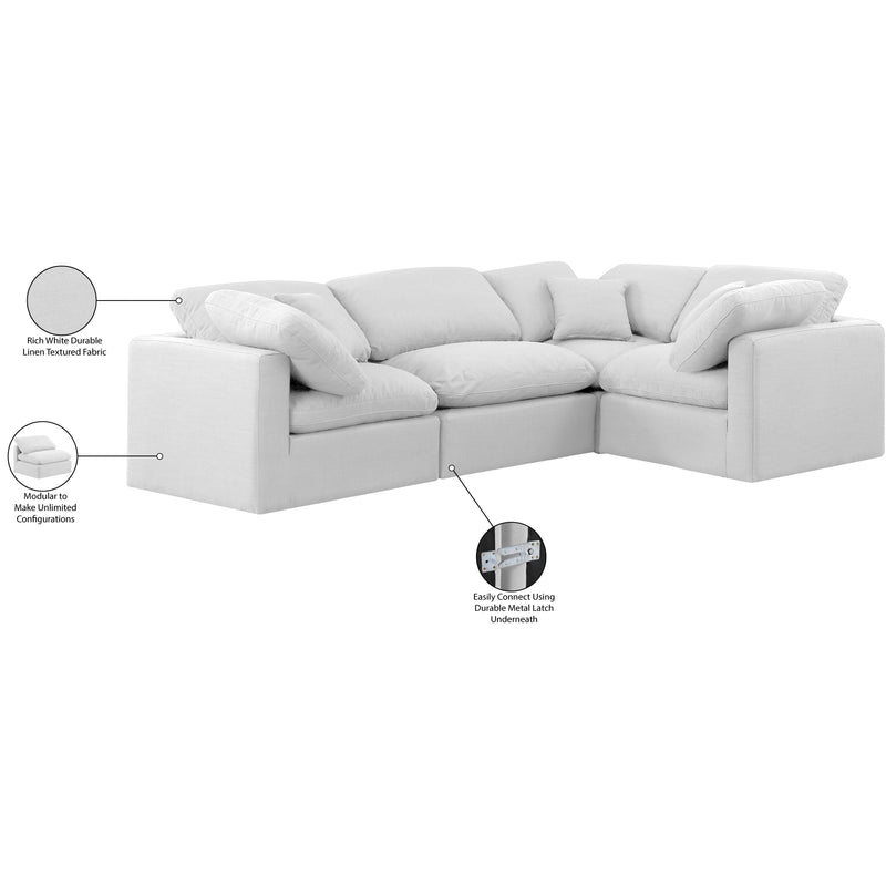 Diamond Modern Furniture Meridian Sectionals Stationary 141White-Sec4C IMAGE 9