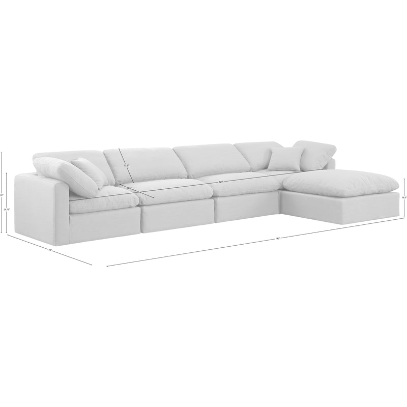 Diamond Modern Furniture Meridian Sectionals Stationary 141White-Sec5A IMAGE 9