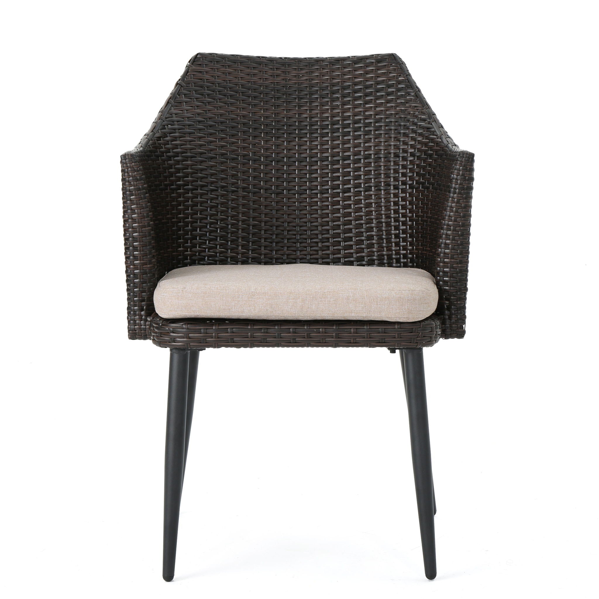 Kenneth - 3 Pieces Chat Set Outdoor Furniture - Brown Multi