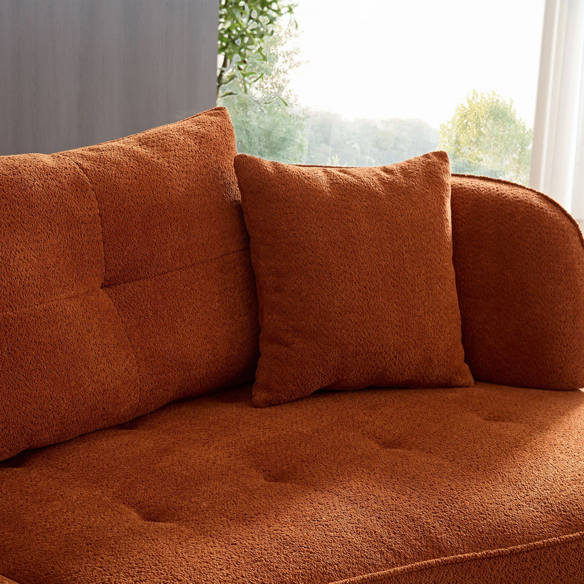 Modular Sofa, Durable Fabric, Solid Wood Frame, High Density Sponge Padding, Seating For 4