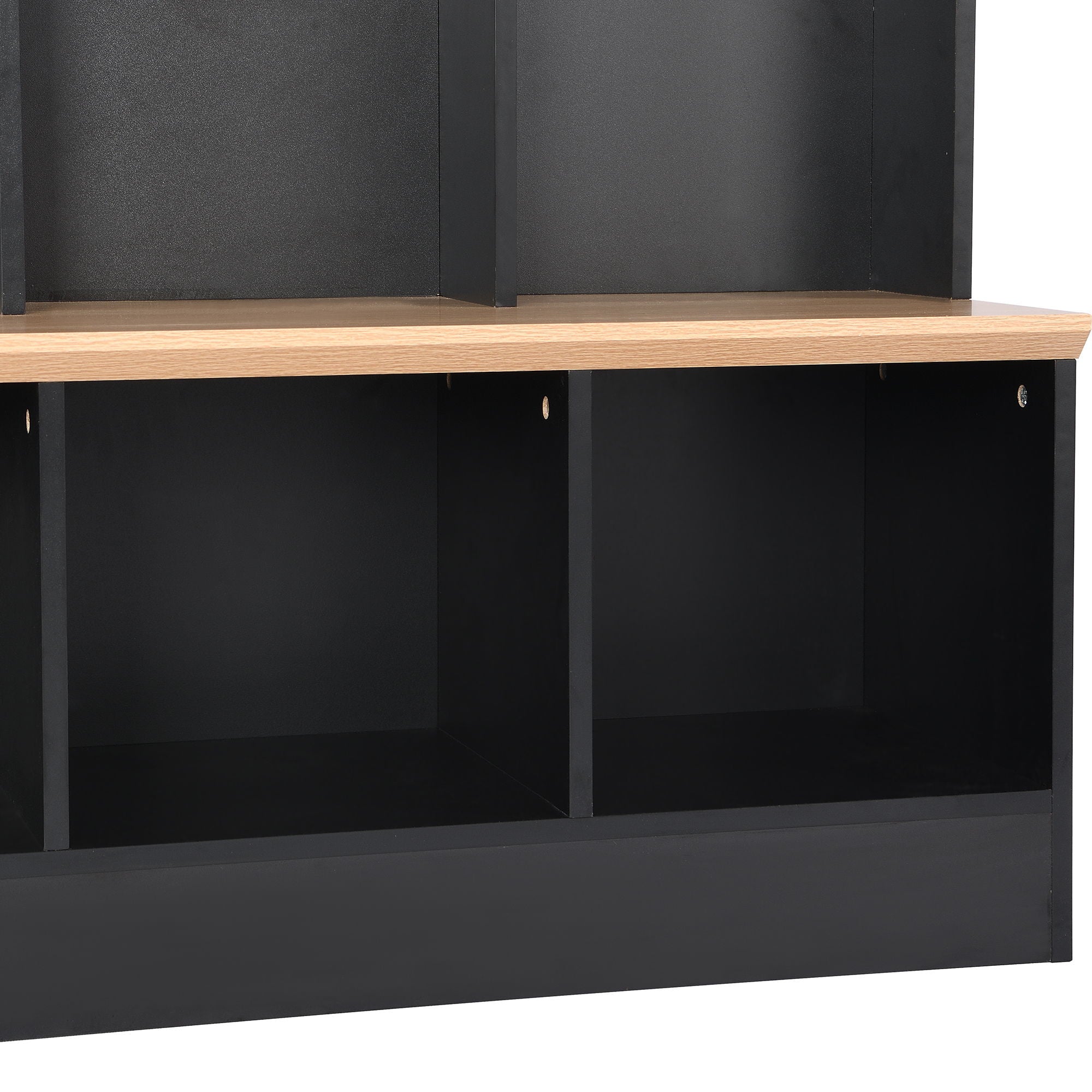 Minimalist Shoe Cabinet With Cube Storage & Shelves