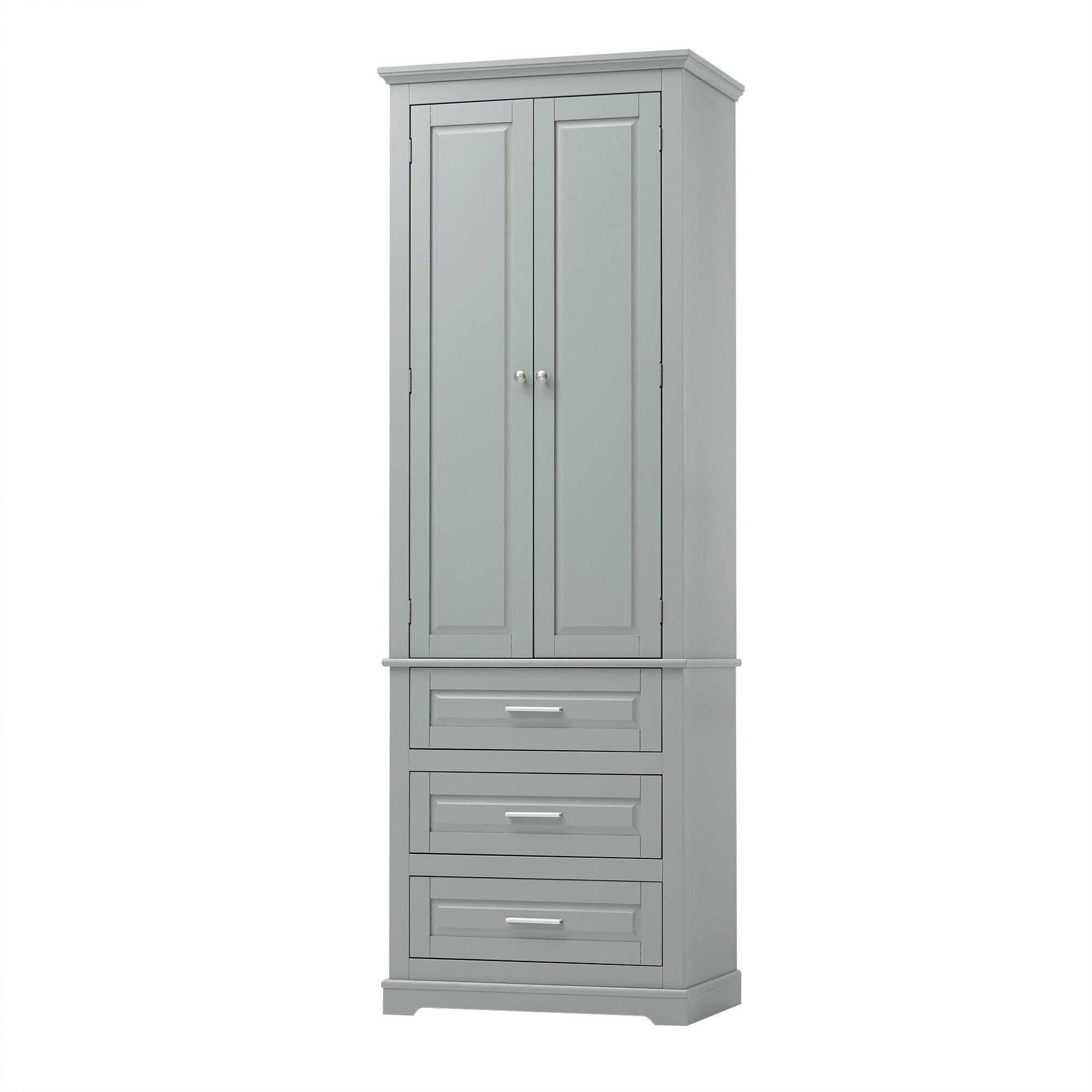 Tall Storage Cabinet With 3 Drawers For Bathroom