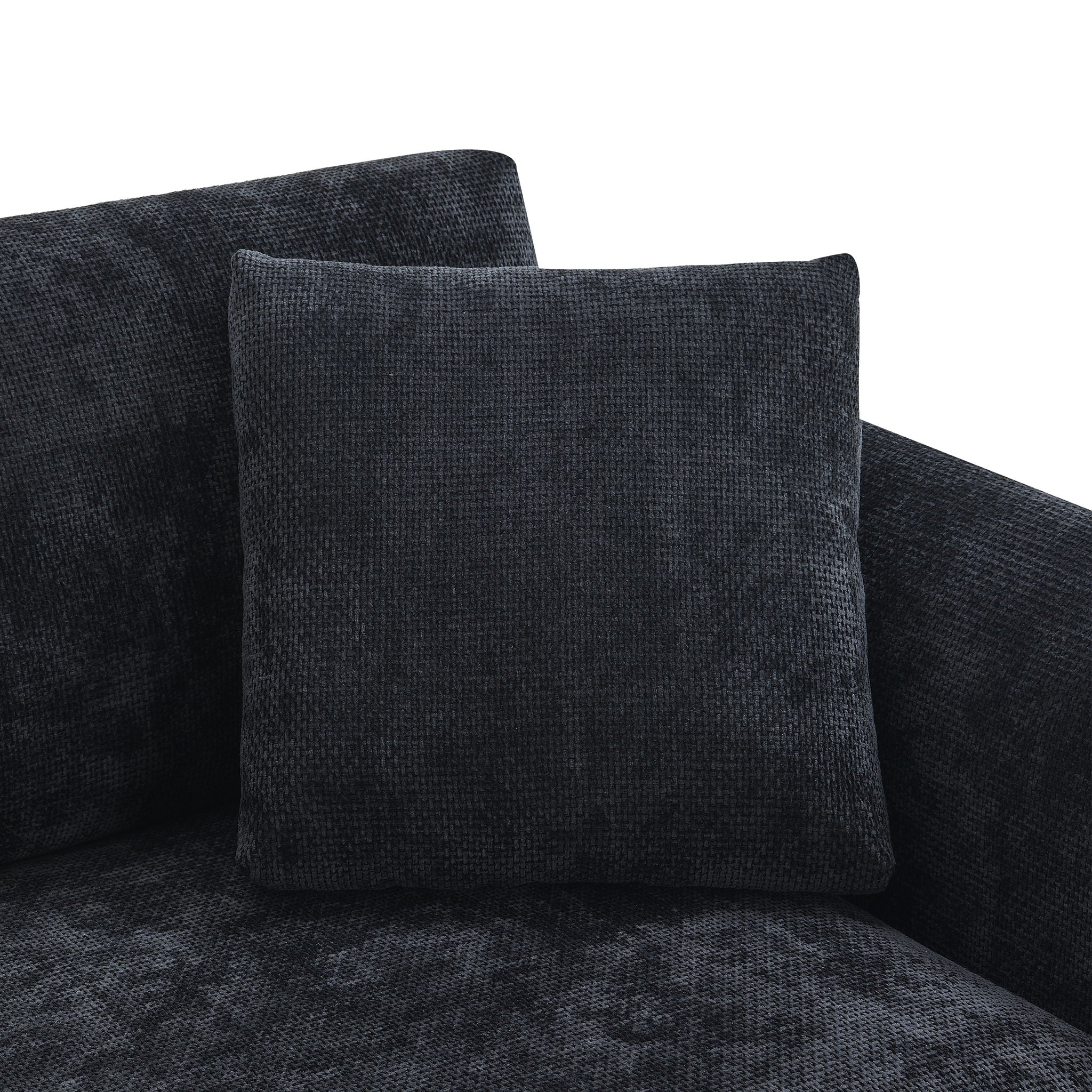 Modern Cloud Sectional Sofa L Shaped Luxury Couch Set With 2 Free Pillows 4 Seat With Oversized Chaise