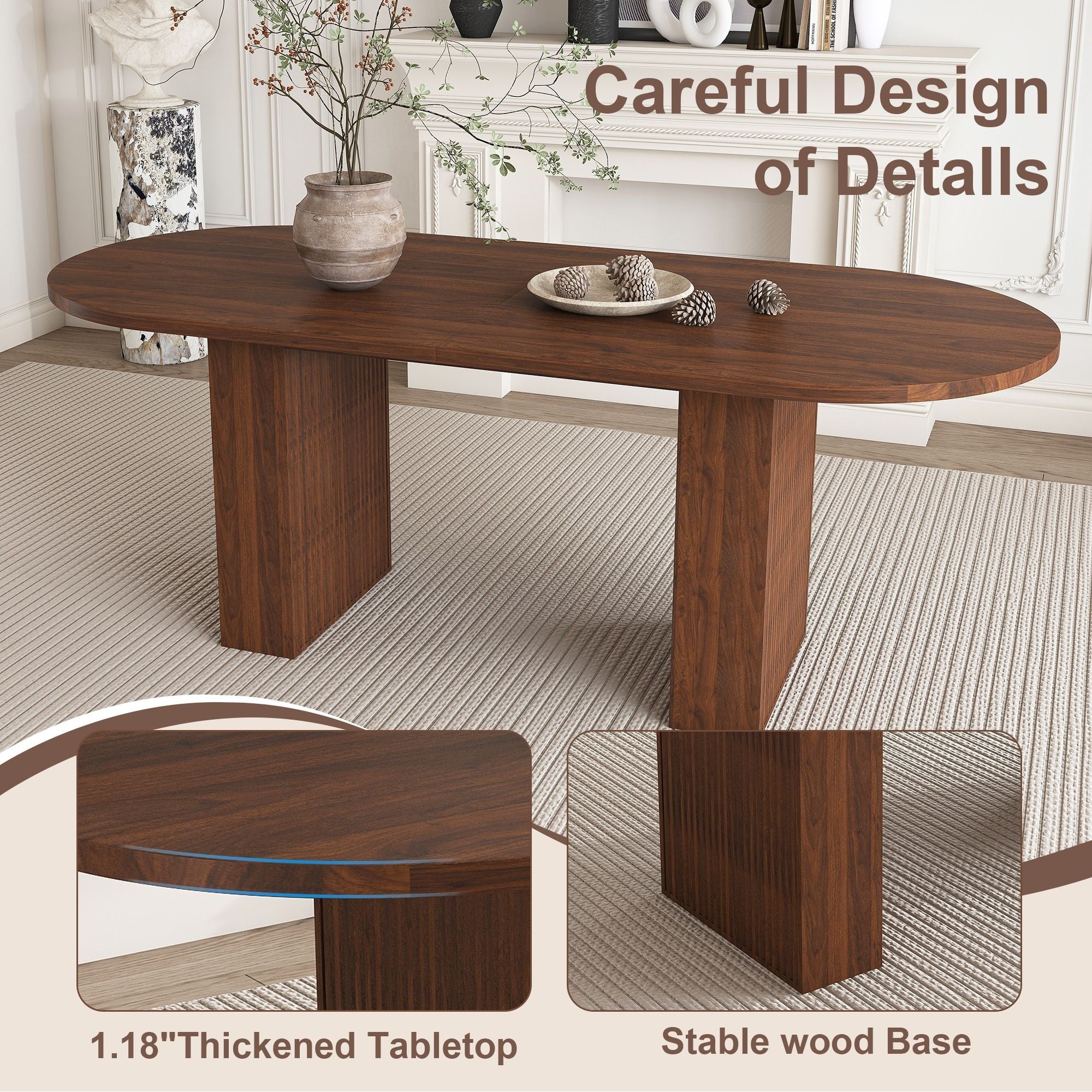 Modern Oval Dining Table With Chairs