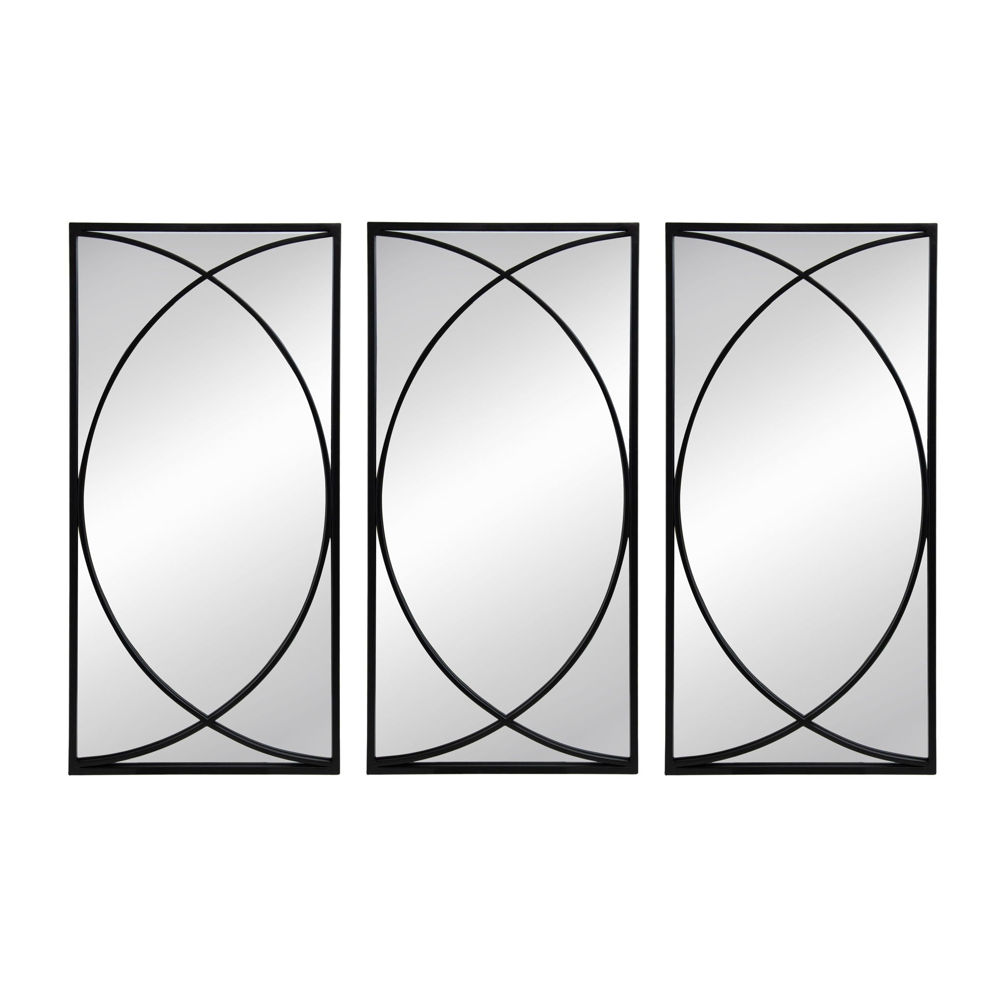 Rectangular Wall Mirrors With Frame, Home Decor For Living Room Bedroom Entryway - Black