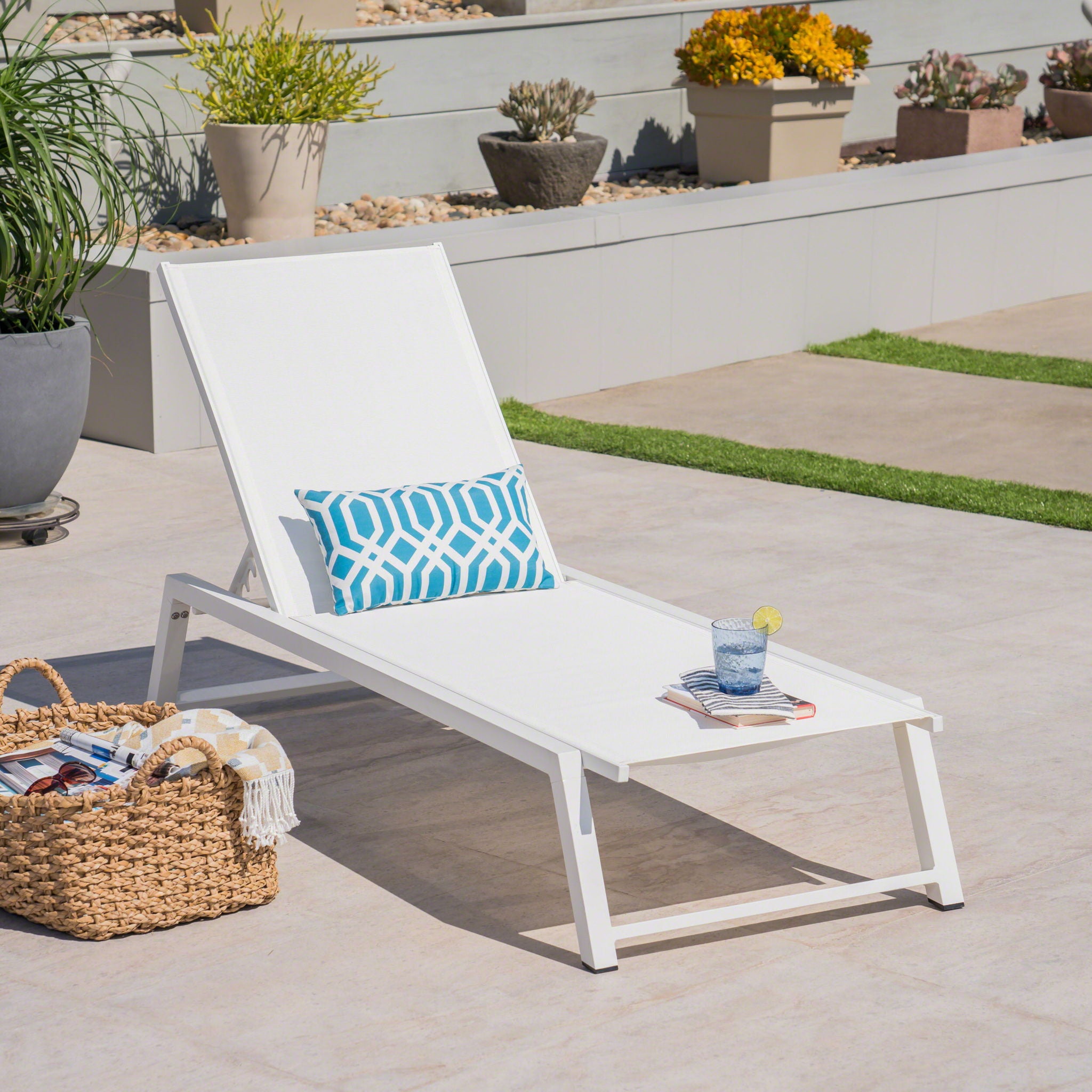 Myers - Chaise Lounge - White