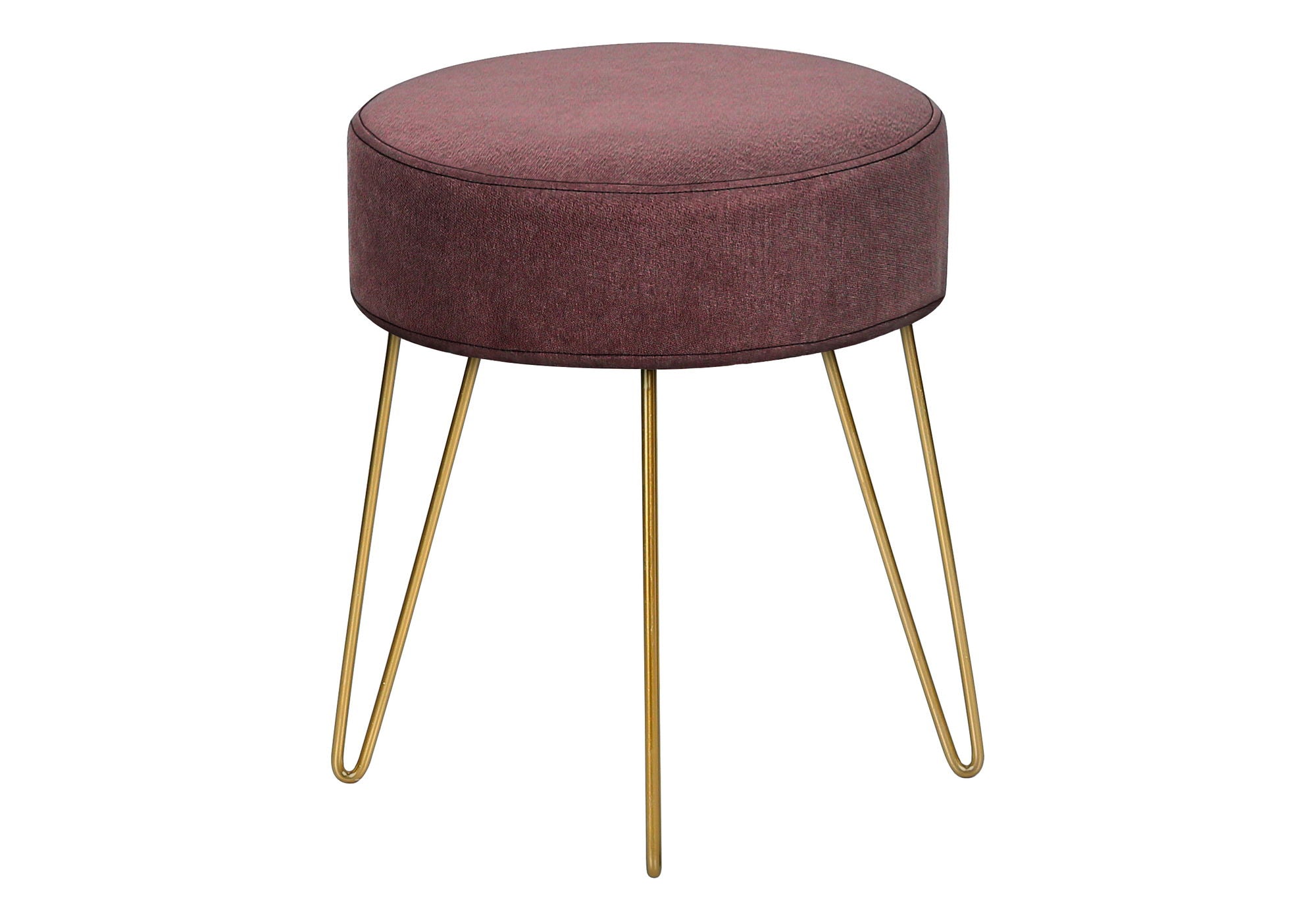 Ottoman, Pouf, Footrest, Foot Stool, Round Metal Legs, Contemporary, Modern