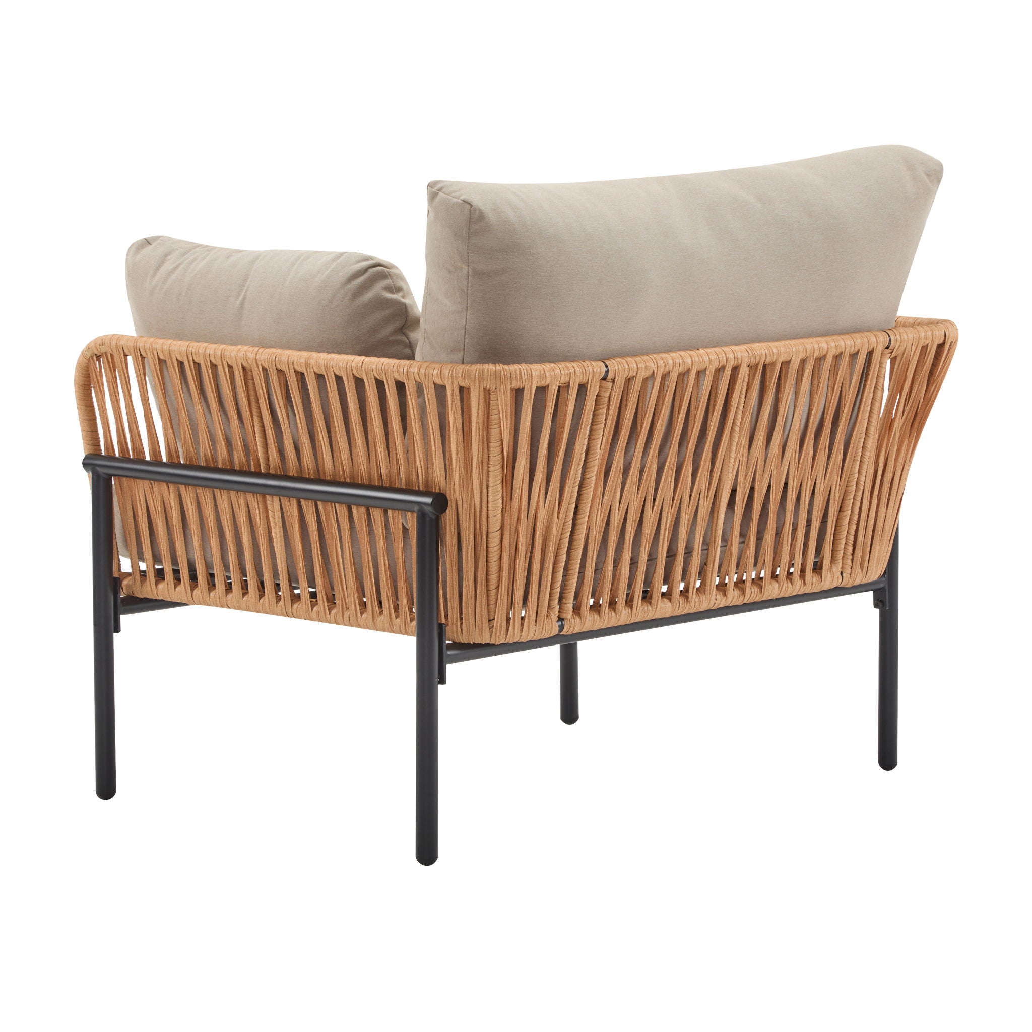 Rope Lounge Chair With Cushions For Modern Spaces