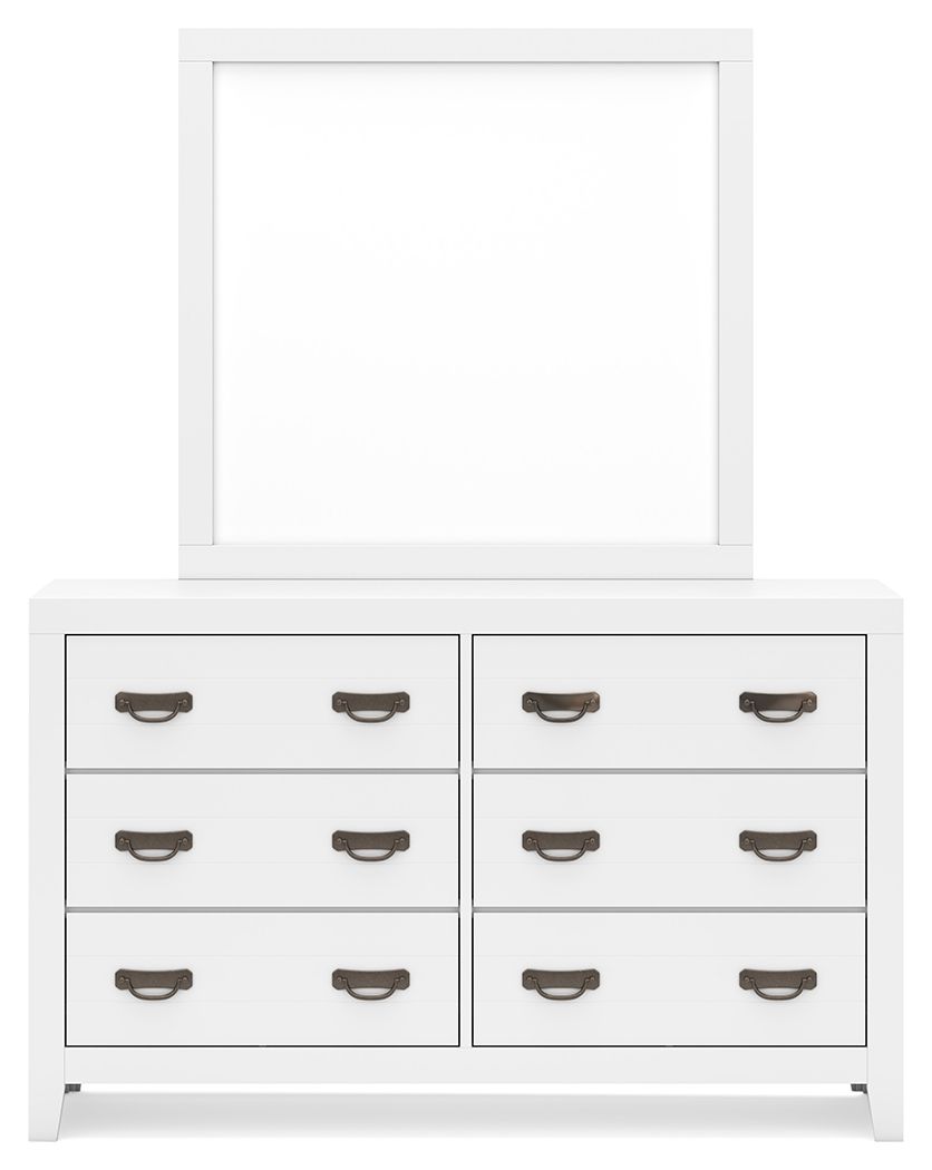 Binterglen - Dresser And Mirror - White