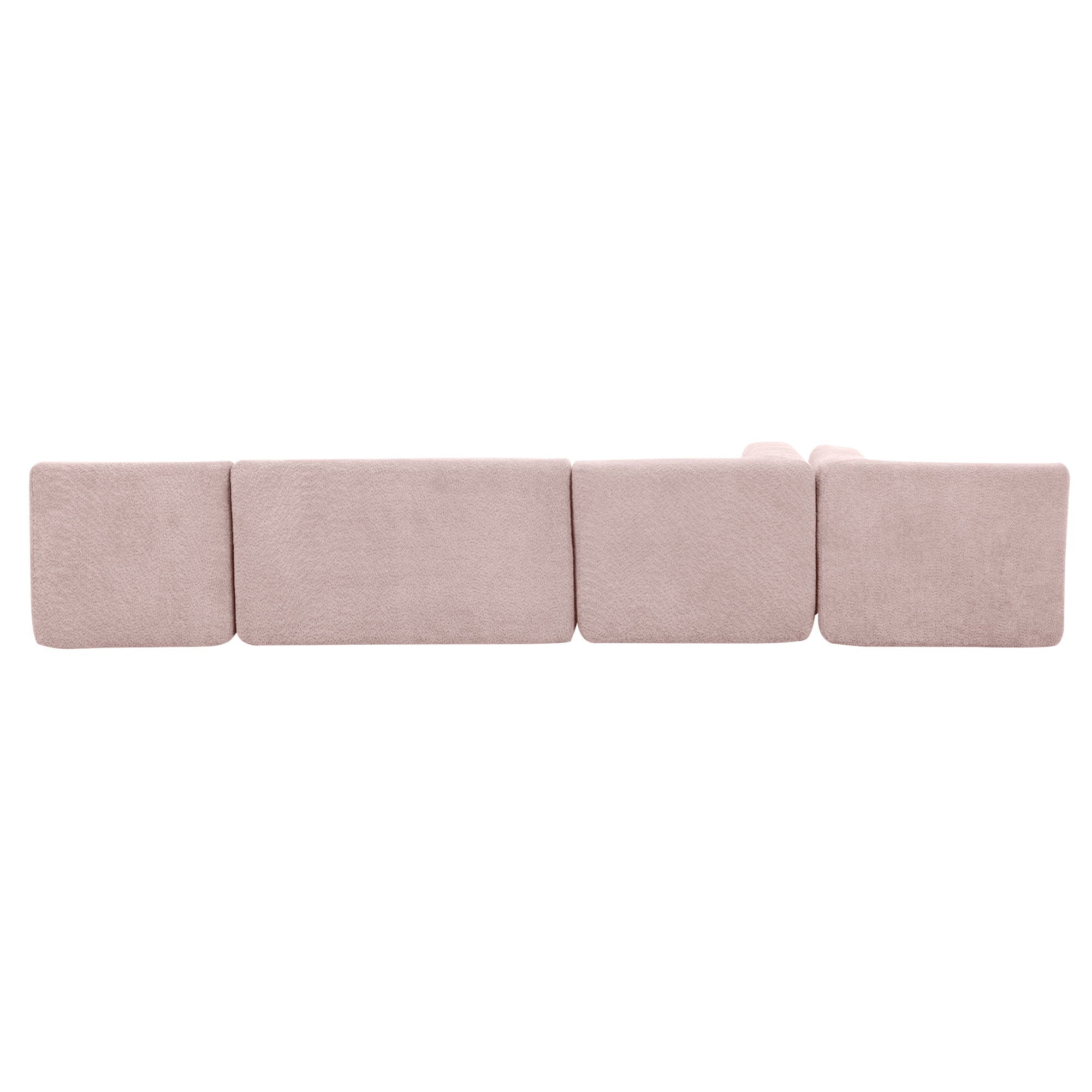 Upholstered Sofa Free Combined Sofa Couch With 2 Chaise Lounge And Five Back Pillows For Living Room