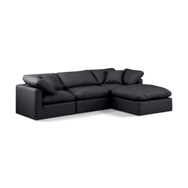 Diamond Modern Furniture Meridian Sectionals Stationary 146Black-Sec4A IMAGE 1