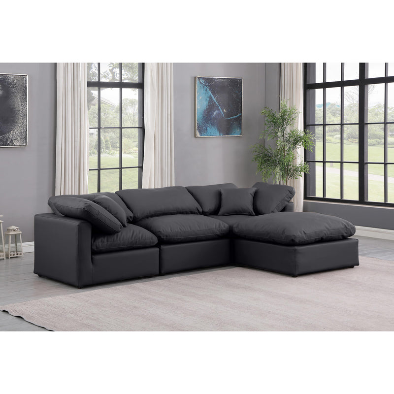 Diamond Modern Furniture Meridian Sectionals Stationary 146Black-Sec4A IMAGE 2