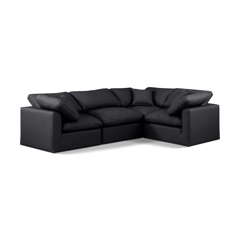 Diamond Modern Furniture Meridian Sectionals Stationary 146Black-Sec4C IMAGE 1