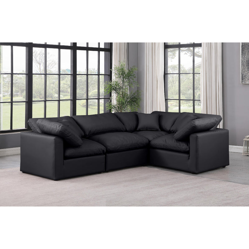 Diamond Modern Furniture Meridian Sectionals Stationary 146Black-Sec4C IMAGE 2