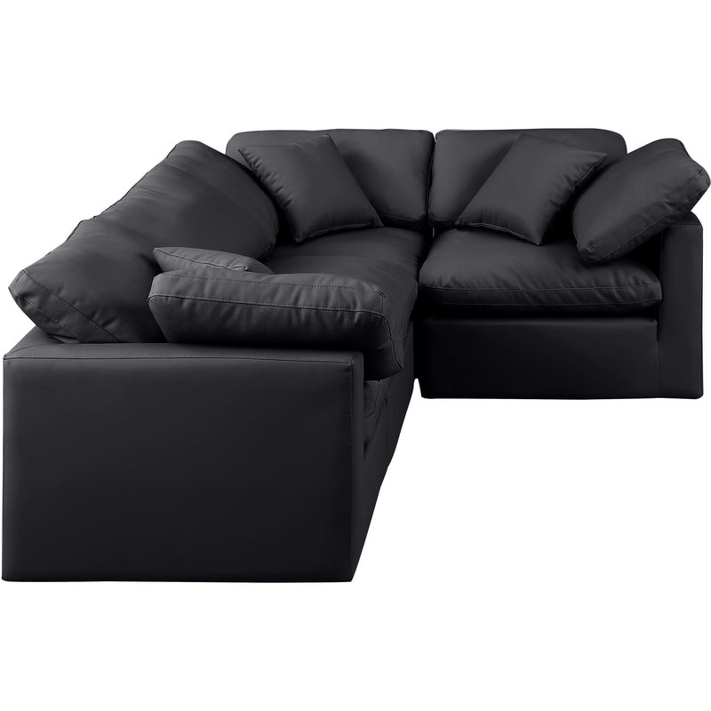 Diamond Modern Furniture Meridian Sectionals Stationary 146Black-Sec4C IMAGE 4