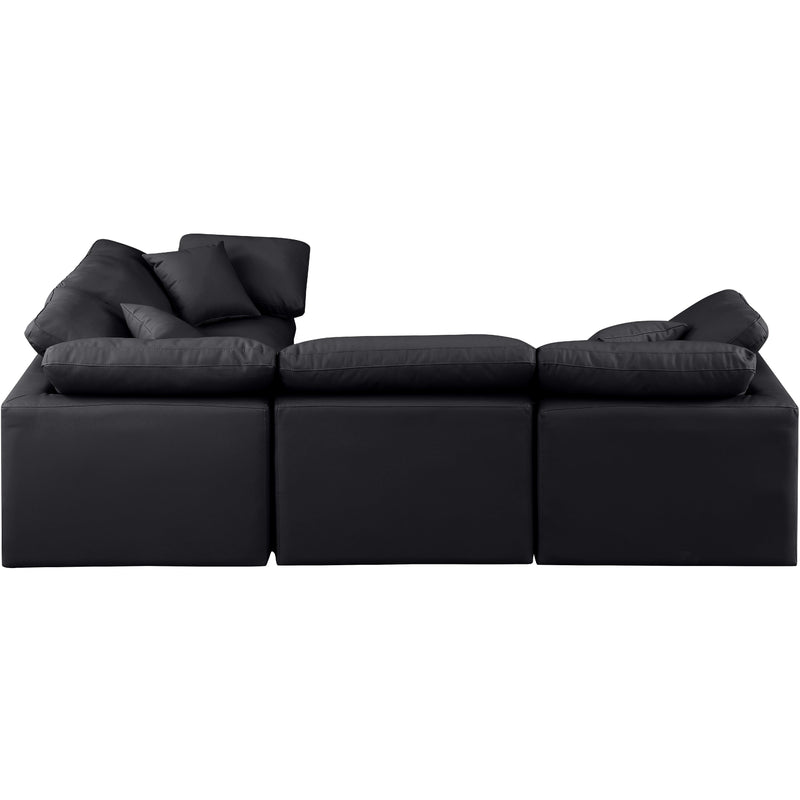 Diamond Modern Furniture Meridian Sectionals Stationary 146Black-Sec4C IMAGE 5