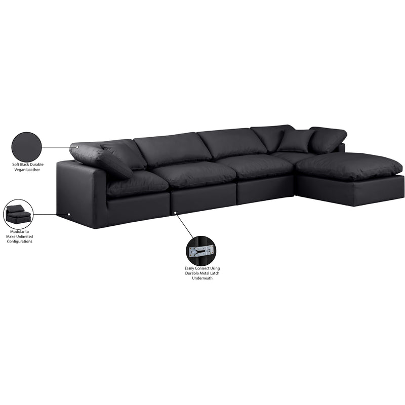 Diamond Modern Furniture Meridian Sectionals Stationary 146Black-Sec5A IMAGE 8