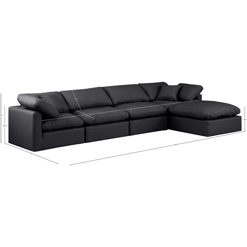 Diamond Modern Furniture Meridian Sectionals Stationary 146Black-Sec5A IMAGE 9