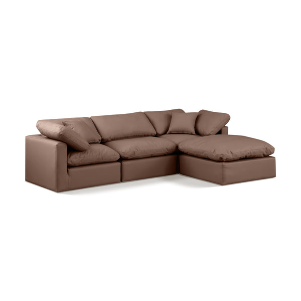 Diamond Modern Furniture Meridian Sectionals Stationary 146Brown-Sec4A IMAGE 1