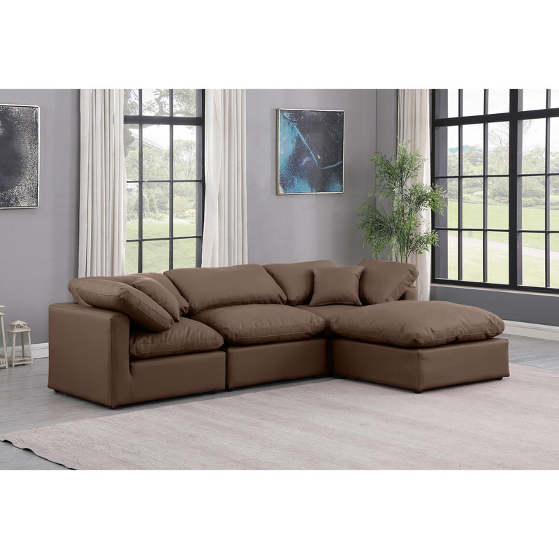 Diamond Modern Furniture Meridian Sectionals Stationary 146Brown-Sec4A IMAGE 2