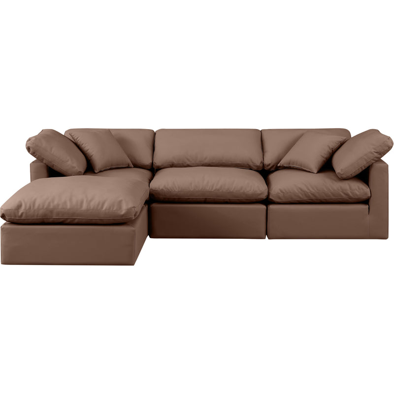 Diamond Modern Furniture Meridian Sectionals Stationary 146Brown-Sec4A IMAGE 4