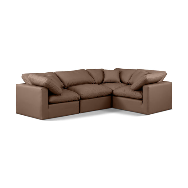 Diamond Modern Furniture Meridian Sectionals Stationary 146Brown-Sec4C IMAGE 1