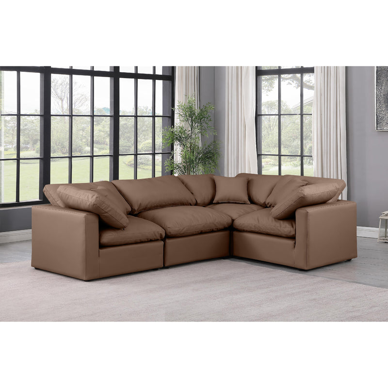 Diamond Modern Furniture Meridian Sectionals Stationary 146Brown-Sec4C IMAGE 2