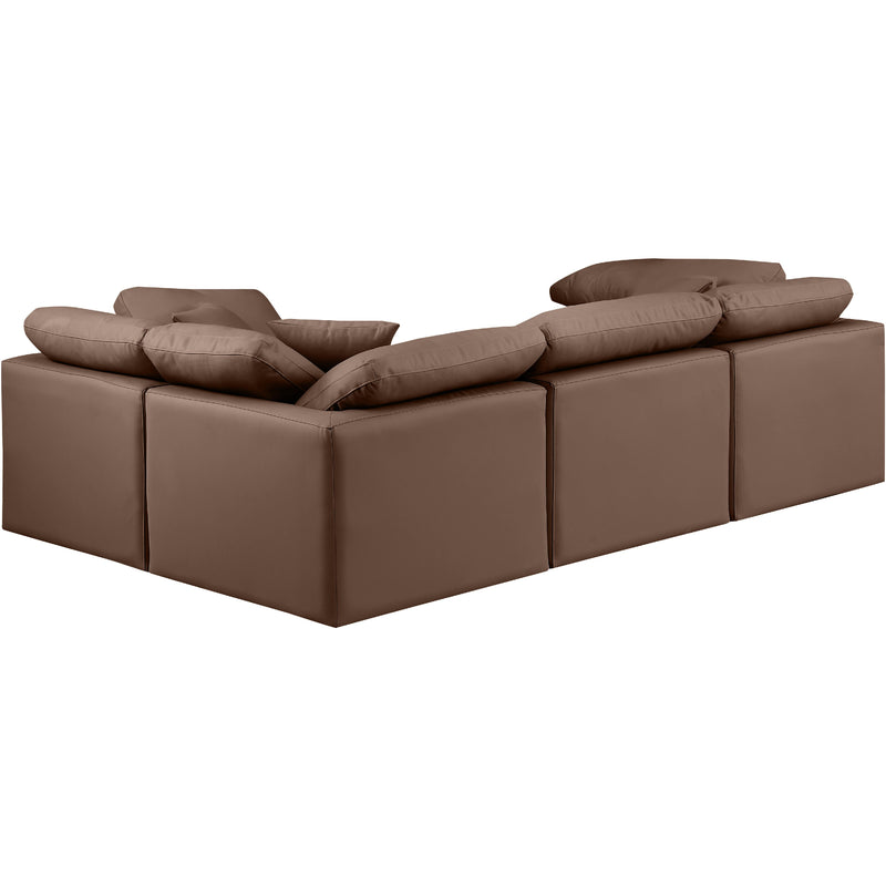 Diamond Modern Furniture Meridian Sectionals Stationary 146Brown-Sec4C IMAGE 3