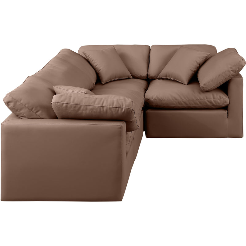 Diamond Modern Furniture Meridian Sectionals Stationary 146Brown-Sec4C IMAGE 4