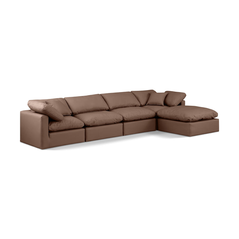 Diamond Modern Furniture Meridian Sectionals Stationary 146Brown-Sec5A IMAGE 1