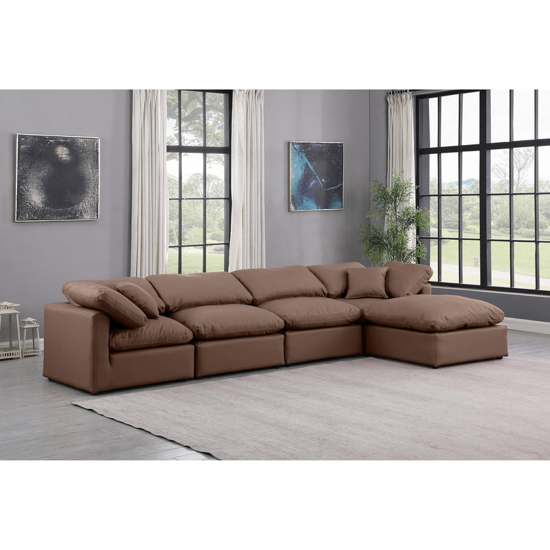 Diamond Modern Furniture Meridian Sectionals Stationary 146Brown-Sec5A IMAGE 2