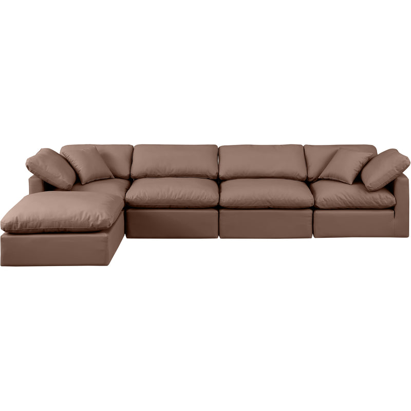 Diamond Modern Furniture Meridian Sectionals Stationary 146Brown-Sec5A IMAGE 4