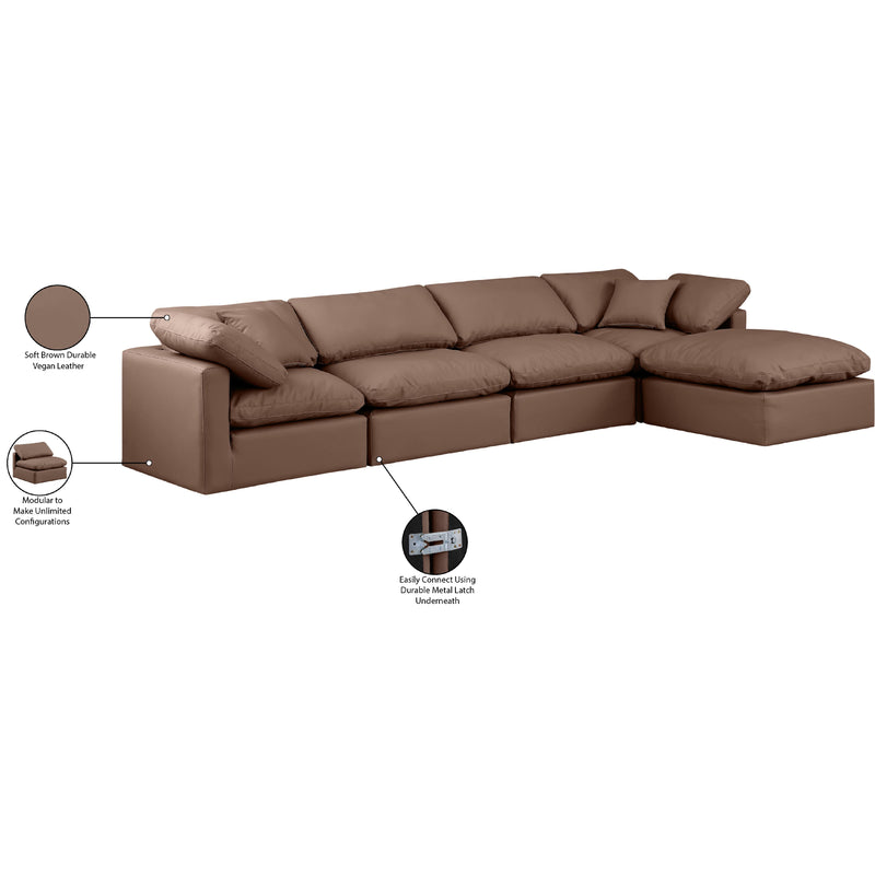 Diamond Modern Furniture Meridian Sectionals Stationary 146Brown-Sec5A IMAGE 8