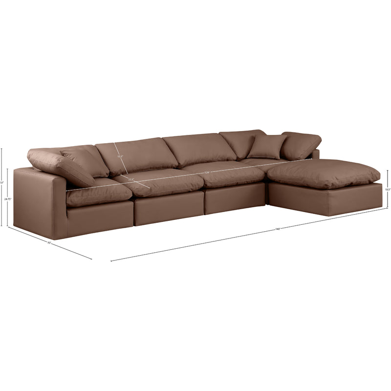 Diamond Modern Furniture Meridian Sectionals Stationary 146Brown-Sec5A IMAGE 9