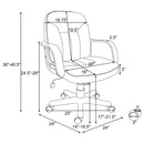 Minato Upholstered Adjustable Home Office Desk Chair Black