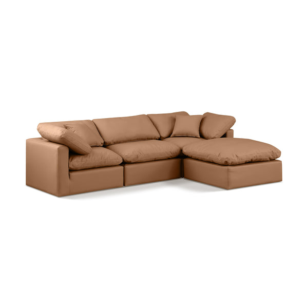 Diamond Modern Furniture Meridian Sectionals Stationary 146Cognac-Sec4A IMAGE 1